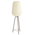 Lámpara de pie meta marrón oscuro pantalla blanco Ø42x133 cm E27- LLLP0094