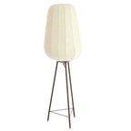 Lámpara de pie meta marrón oscuro pantalla blanco Ø42x133 cm E27- LLLP0094
