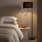 Lámpara de pie negro Ø25x138 cm E27 3W LED - LLLP0097