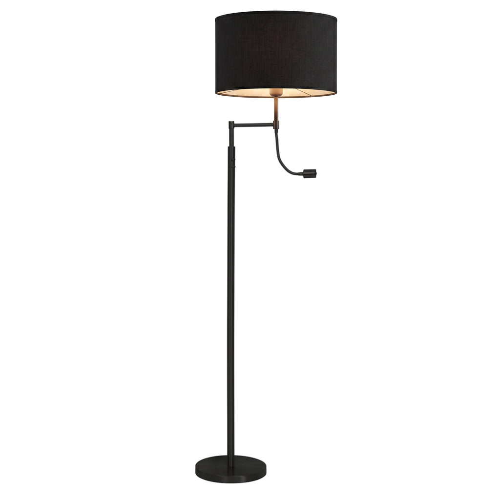 Lámpara de pie negro Ø25x138 cm E27 3W LED - LLLP0097
