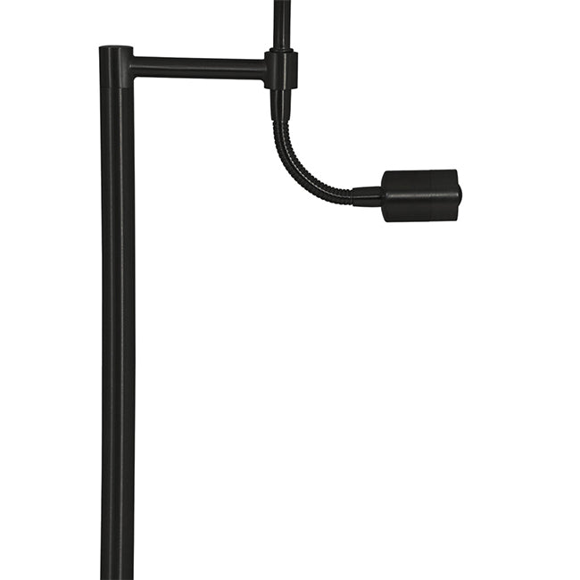 Lámpara de pie negro Ø25x138 cm E27 3W LED - LLLP0097