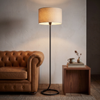 Lámpara de pie metal negro Ø36x138 E27 - LLLP0101