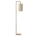 Lámpara de pie estampado madera natural cuerda crema 33,5x28x155 cm E27 - LLLP0103