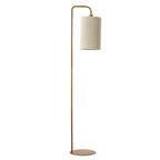 Lámpara de pie estampado madera natural cuerda crema 33,5x28x155 cm E27 - LLLP0103