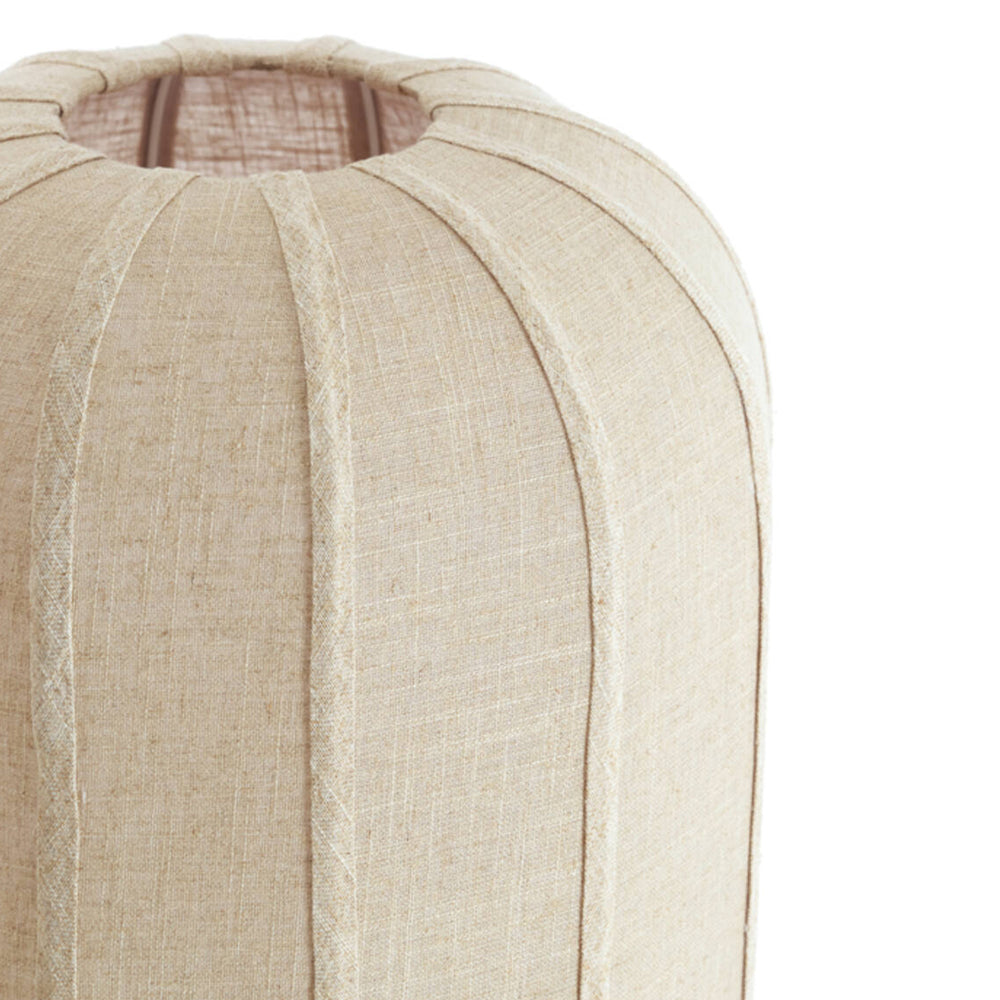 Lámpara de pie lino natural arena Ø35x165 cm E27 - LLLP0104