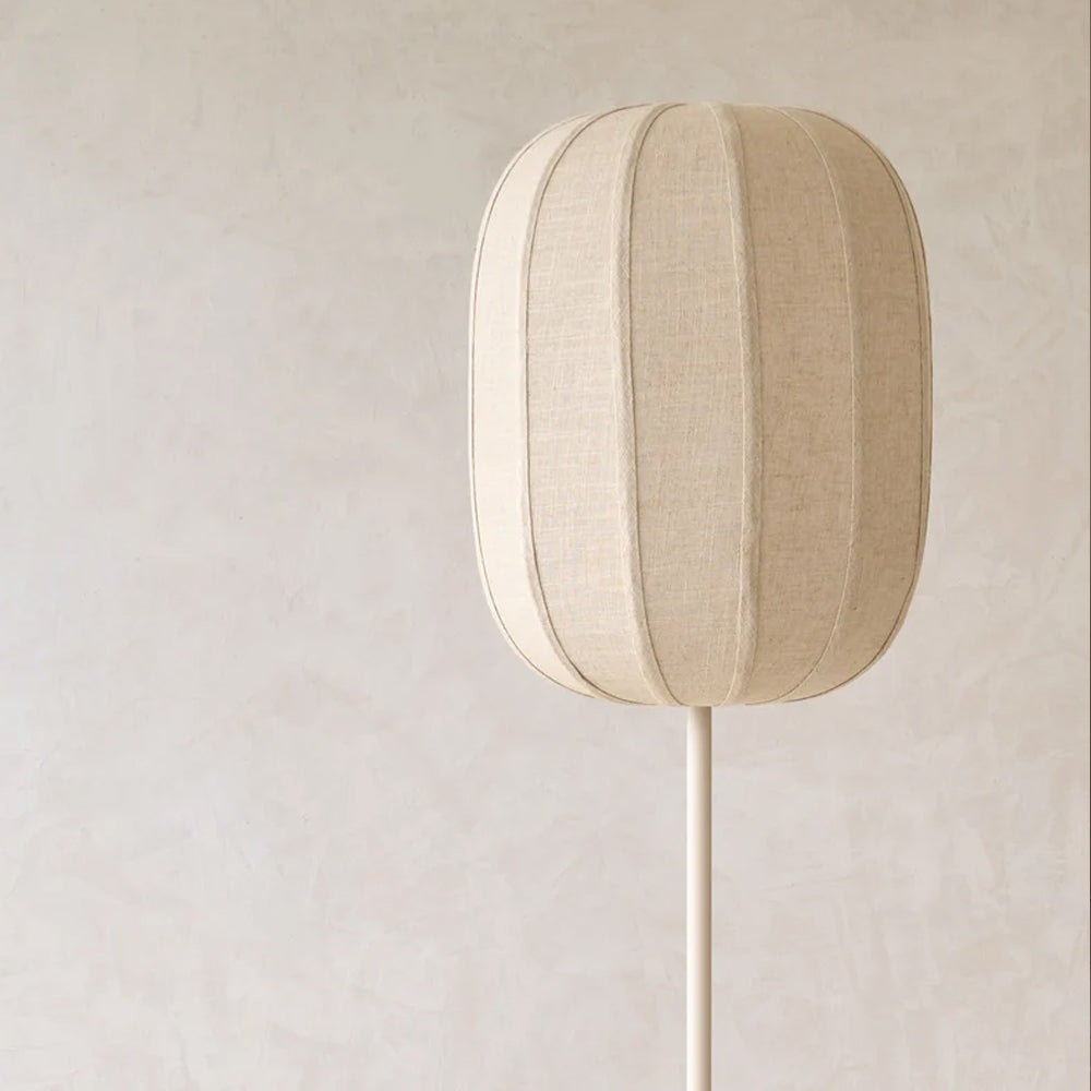 Lámpara de pie lino natural arena Ø35x165 cm E27 - LLLP0104