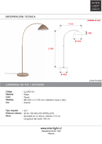 Lámpara de pie metal taupe Ø40x210 cm E27- LULP0131