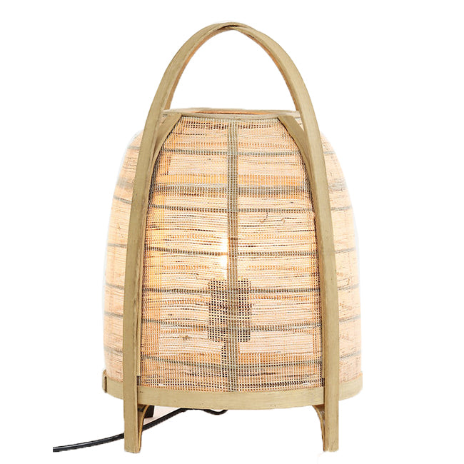 Lámpara sobremesa madera fibra natural Ø27x42 cm E27 - LLLS0250