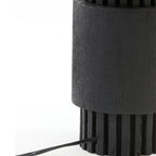 Lampara de mesa Ø15x30 cm madera negro mate E27 - LLLS0323