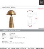 Lámpara sobremesa metal bronce envejecido  Ø31x52 cm E27 - LLLS0277