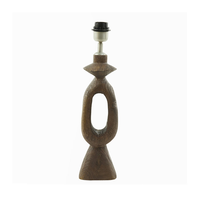 Lámpara sobremesa madera Ø11x9x45cm cm E27 - LLLS0290