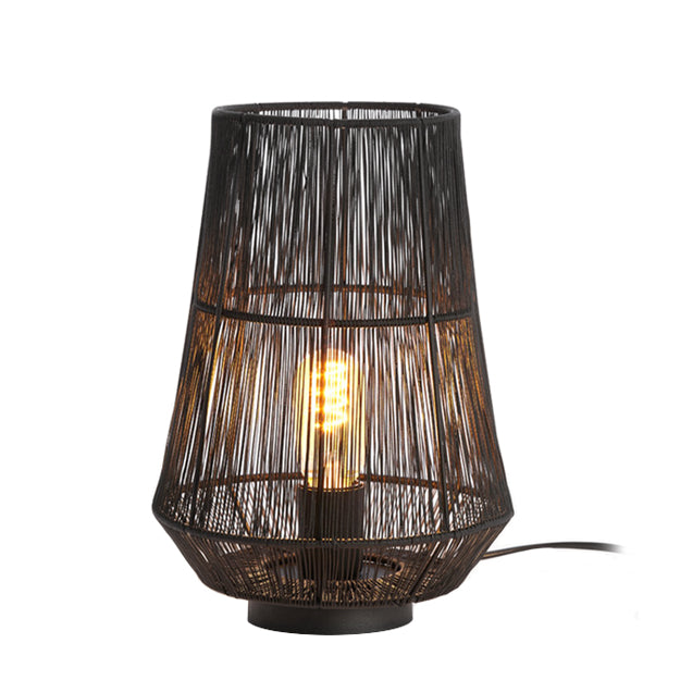 Lámpara sobremesa  metal negro Ø24x32 cm E27 - LLLS0298