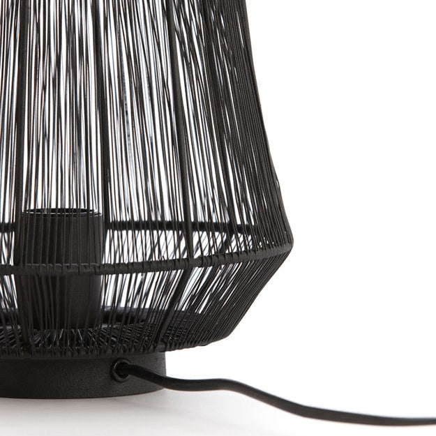 Lámpara sobremesa  metal negro Ø24x32 cm E27 - LLLS0298