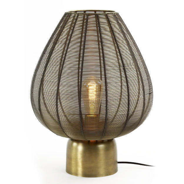 Lámpara sobremesa metal bronce envejecido Ø35x46 cm E27 - LLLS0304