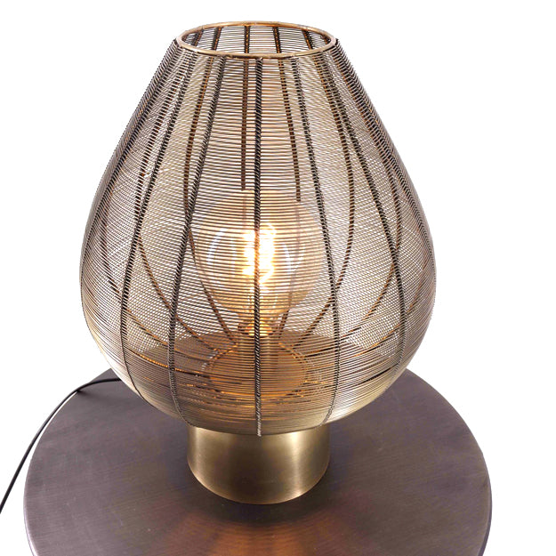Lámpara sobremesa metal bronce envejecido Ø35x46 cm E27 - LLLS0304