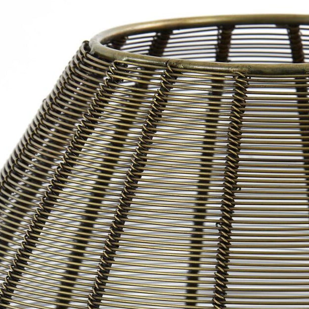 Lámpara sobremesa metal bronce envejecido Ø35x46 cm E27 - LLLS0304
