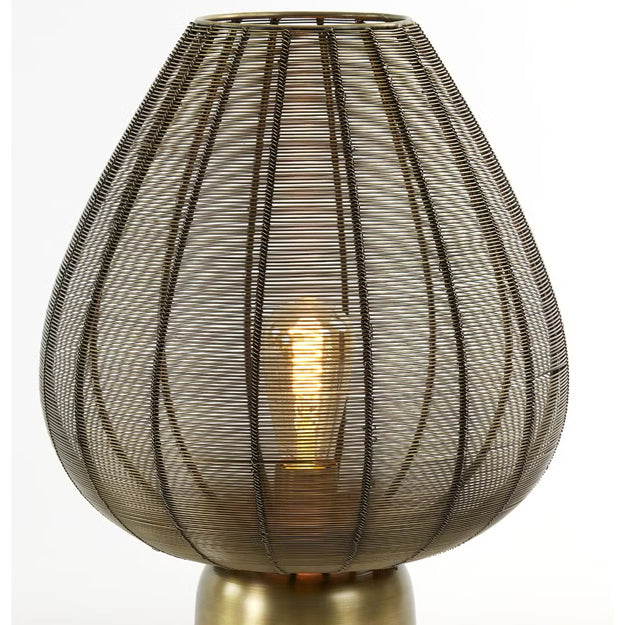 Lámpara sobremesa metal bronce envejecido Ø35x46 cm E27 - LLLS0304
