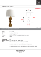 Lámpara sobremesa metal bronce envejecido Ø12x40 cm E27 - LLLS0308