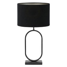 Cargar imagen en el visor de la galería, Lámpara sobremesa metal negro mate 20x45 cm E27 - LLLS0309
