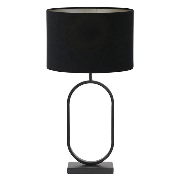Lámpara sobremesa metal negro mate 20x45 cm E27 - LLLS0309