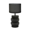 Lampara de mesa Ø15x30 cm madera negro mate E27 - LLLS0323