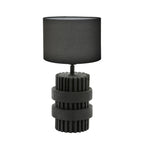Lampara de mesa Ø15x30 cm madera negro mate E27 - LLLS0323