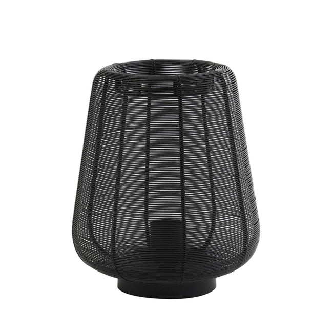 Lámpara sobremesa metal negro Ø22x26cm E27 - LLLS0327