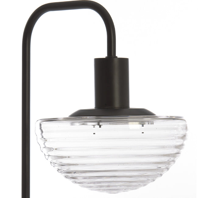 Lámpara sobremsa metal negro vidrio transparente 30x20x61 cm E27 - LLLS0329