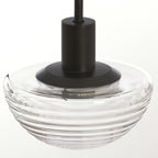 Lámpara sobremsa metal negro vidrio transparente 30x20x61 cm E27 - LLLS0329