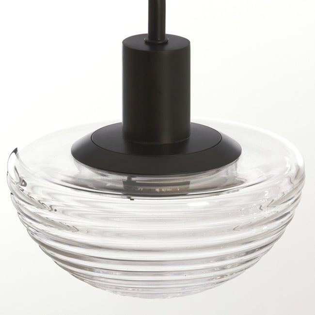 Lámpara sobremsa metal negro vidrio transparente 30x20x61 cm E27 - LLLS0329