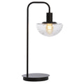 Lámpara sobremsa metal negro vidrio transparente 30x20x61 cm E27 - LLLS0329
