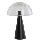 Lámpara sobremesa metal negro vidrio transparente Ø30x43 E27 - LLLS0334