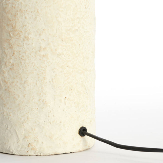 Lámpara papel maché crema Ø26x31 cm E27 - LLLS0337