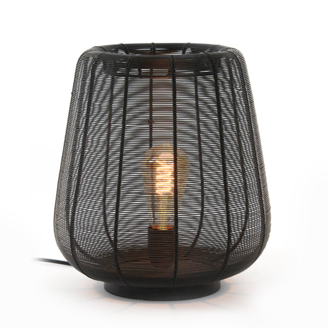 Lámpara sobremesa metal negro Ø29x31,5 cm E27 - LLLS0338