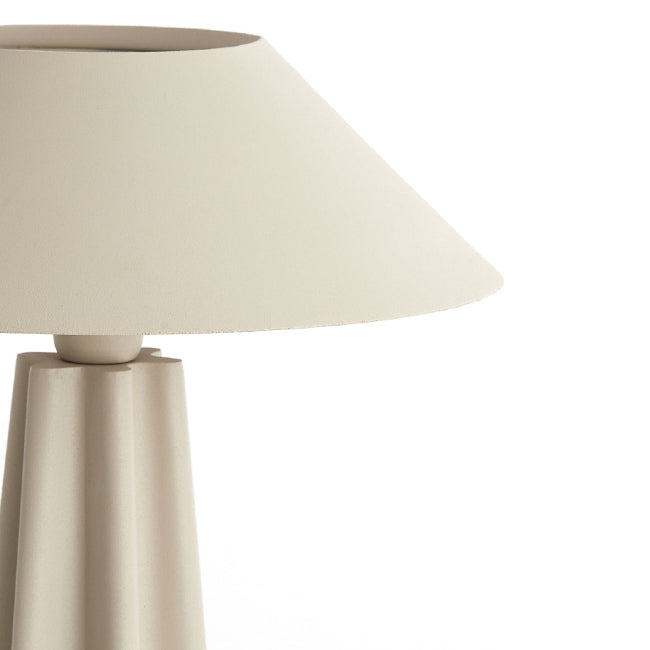 Lámpara sobremesa metal crema mate Ø38x49 cm E14 - LLLS0340
