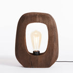 Lámpara de mesa madera marrón chocolate 24x8x30 cm  E27 - LLLS0353