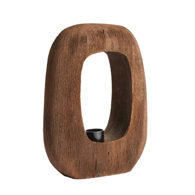 Lámpara de mesa madera marrón chocolate 24x8x30 cm  E27 - LLLS0353