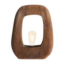 Cargar imagen en el visor de la galería, Lámpara de mesa madera marrón chocolate 33x10x40 cm E27 - LLLS0354
