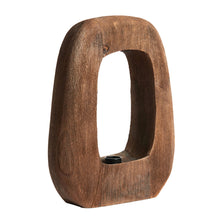 Cargar imagen en el visor de la galería, Lámpara de mesa madera marrón chocolate 33x10x40 cm E27 - LLLS0354
