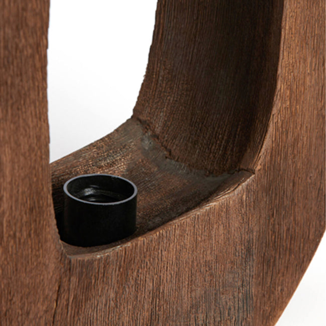 Lámpara de mesa madera marrón chocolate 24x8x30 cm  E27 - LLLS0353