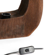 Cargar imagen en el visor de la galería, Lámpara de mesa madera marrón chocolate 33x10x40 cm E27 - LLLS0354
