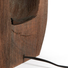 Cargar imagen en el visor de la galería, Lámpara de mesa madera marrón chocolate 33x10x40 cm E27 - LLLS0354
