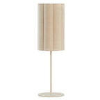 Lámpara de mesa metal crema textil natural Ø20x70 cm - LLLS0355