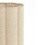 Lámpara de mesa metal crema textil natural Ø20x70 cm - LLLS0355