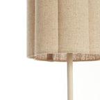 Lámpara de mesa metal crema textil natural Ø20x70 cm - LLLS0355