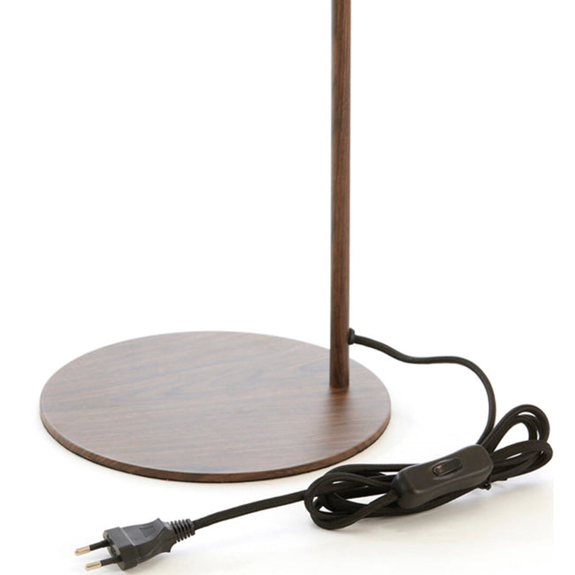 Lámpara de mesa metal textil marrón oscuro 16x28x59,5 cm E27 - LLLS0361