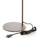 Lámpara de mesa metal textil marrón oscuro 16x28x59,5 cm E27 - LLLS0361