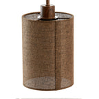 Lámpara de mesa metal textil marrón oscuro 16x28x59,5 cm E27 - LLLS0361