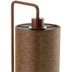 Lámpara de mesa metal textil marrón oscuro 16x28x59,5 cm E27 - LLLS0361