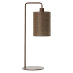 Lámpara de mesa metal textil marrón oscuro 16x28x59,5 cm E27 - LLLS0361